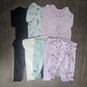 0-3 month Outfit Sets - Purple, Blue, White